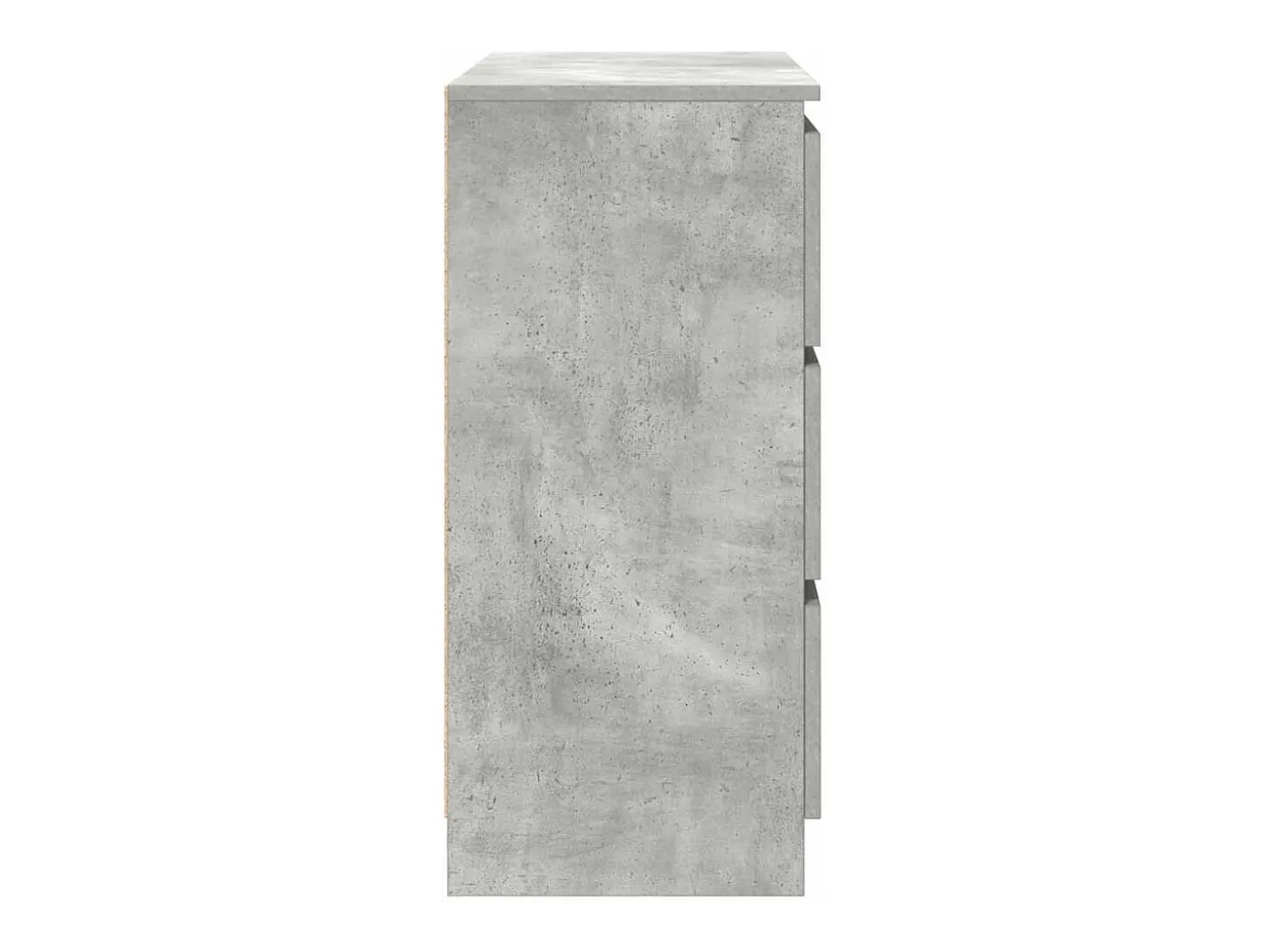Aparador de madera de ingeniería gris hormigón 80x35x76 cm