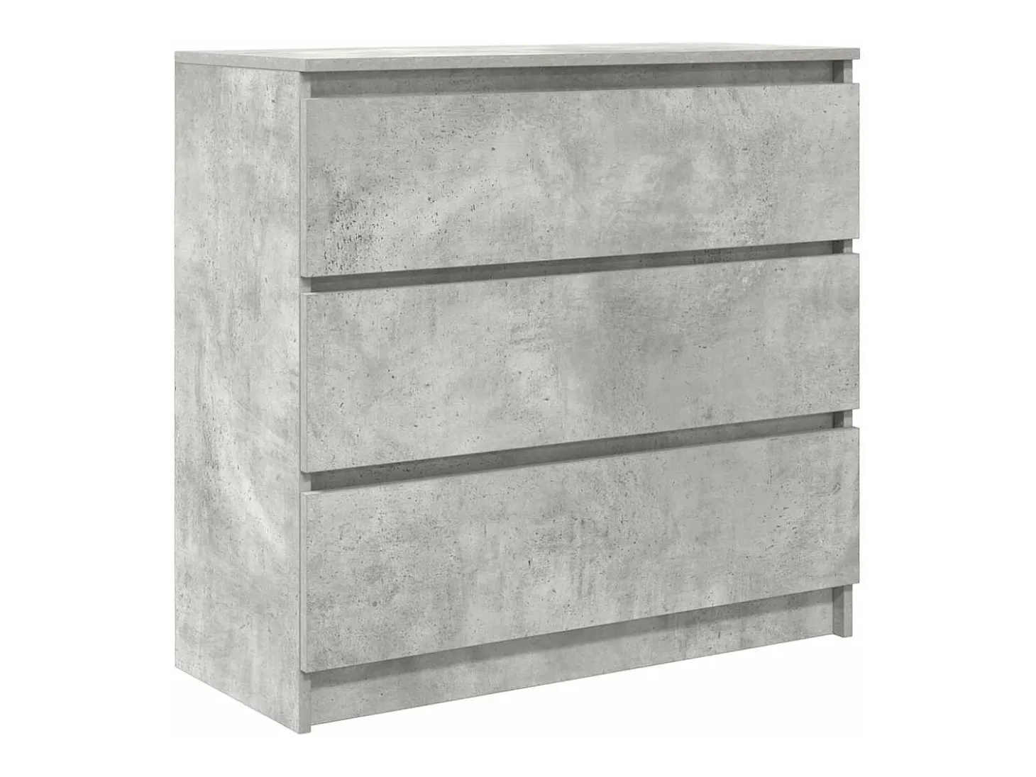 Aparador de madera de ingeniería gris hormigón 80x35x76 cm