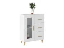 Aparador de madera de ingeniería blanco 69,5x34x90 cm ES27447