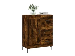 Aparador de madera de ingeniería roble ahumado 69,5x34x90 cm ES12696