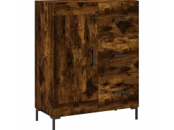 Aparador de madera de ingeniería roble ahumado 69,5x34x90 cm ES12696