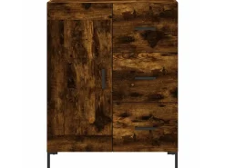 Aparador de madera de ingeniería roble ahumado 69,5x34x90 cm ES12696