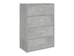 Aparador de madera de ingeniería gris hormigón 60x31x84 cm ES240088