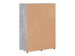Aparador de madera de ingeniería gris hormigón 60x31x84 cm