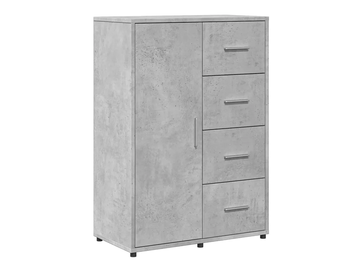 Aparador de madera de ingeniería gris hormigón 60x31x84 cm