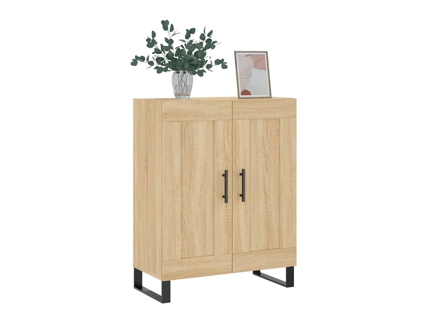 Aparador de madera de ingeniería roble Sonoma 69,5x34x90 cm ES75237