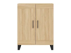 Aparador de madera de ingeniería roble Sonoma 69,5x34x90 cm ES75237