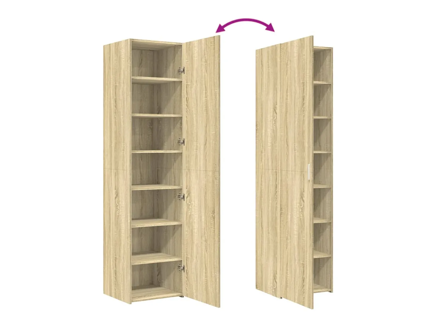 Aparador de madera de ingeniería roble Sonoma 45x42,5x185 cm