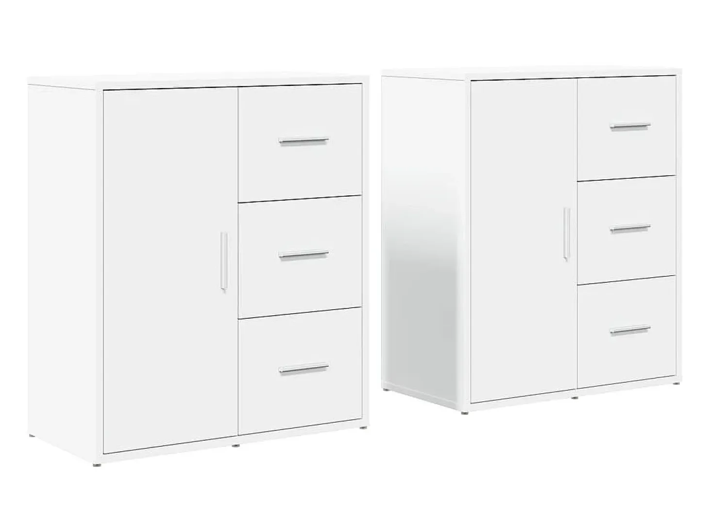 Aparador de madera de ingeniería 2 uds blanco 60x31x70 cm ES893566