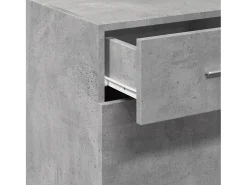 Aparador de madera de ingeniería gris hormigón 40x42,5x93 cm