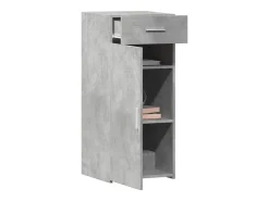 Aparador de madera de ingeniería gris hormigón 40x42,5x93 cm