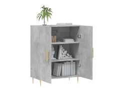Aparador de madera de ingeniería gris hormigón 69,5x34x90 cm ES92617