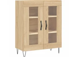 Aparador de madera de ingeniería roble Sonoma 69,5x34x90 cm ES61719