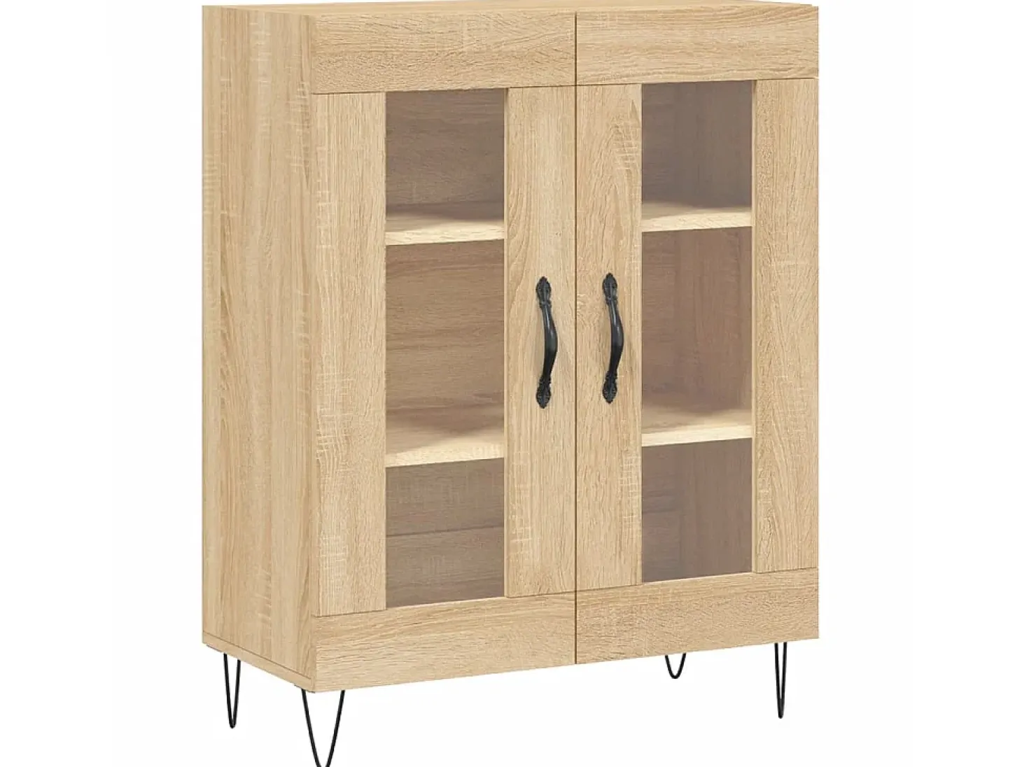Aparador de madera de ingeniería roble Sonoma 69,5x34x90 cm ES61719