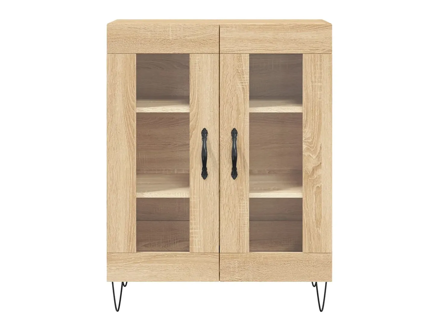 Aparador de madera de ingeniería roble Sonoma 69,5x34x90 cm ES61719