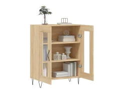 Aparador de madera de ingeniería roble Sonoma 69,5x34x90 cm ES61719