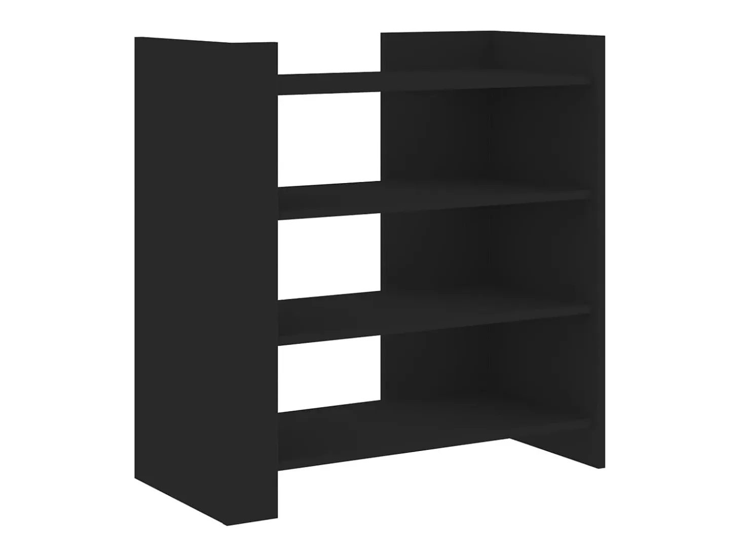 Aparador de madera de ingeniería negro 73,5x35x75 cm