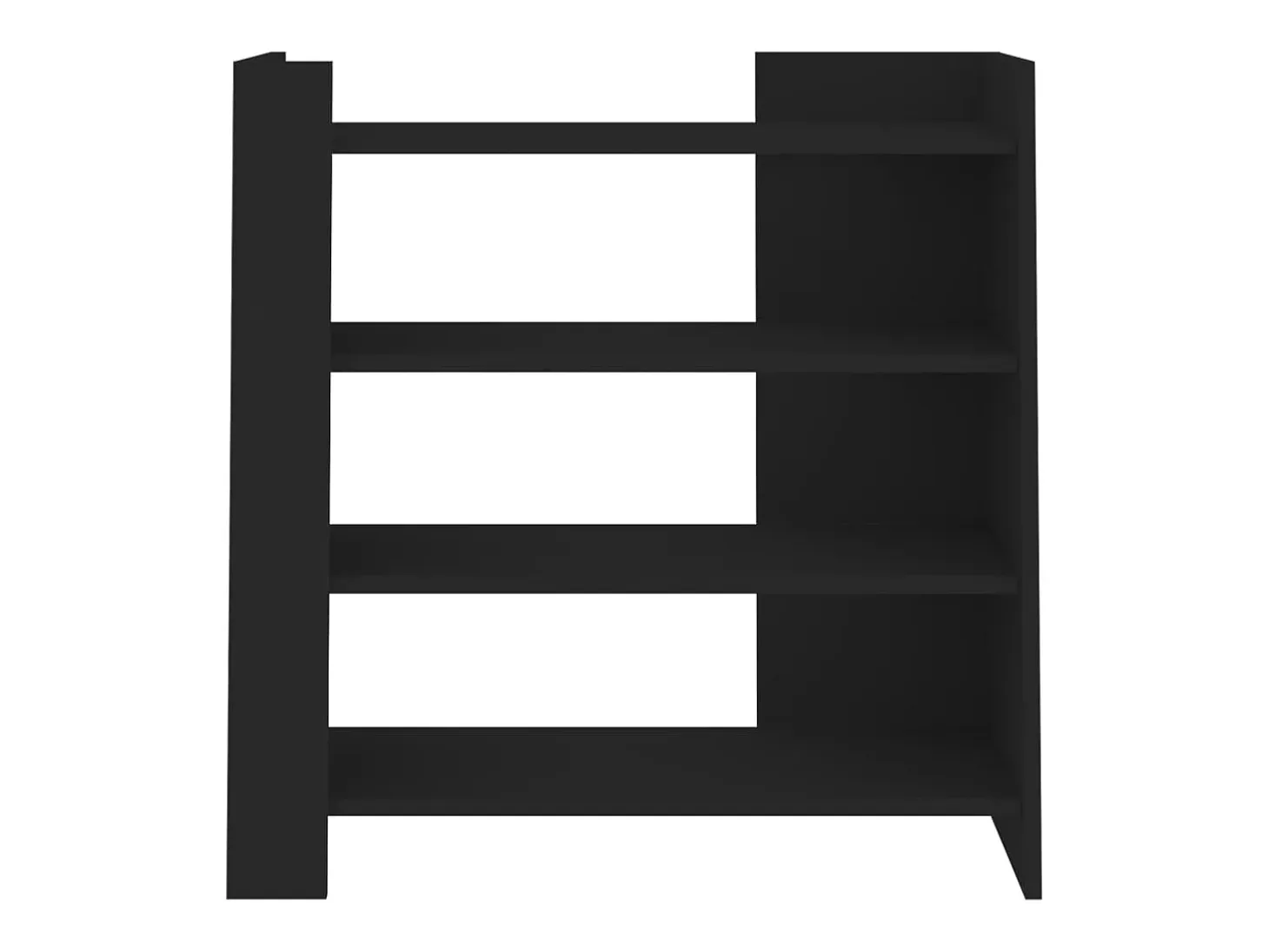 Aparador de madera de ingeniería negro 73,5x35x75 cm