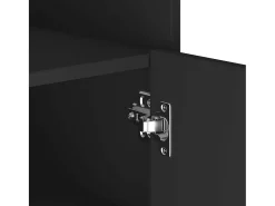 Aparador de madera de ingeniería negro 45x35x75 cm