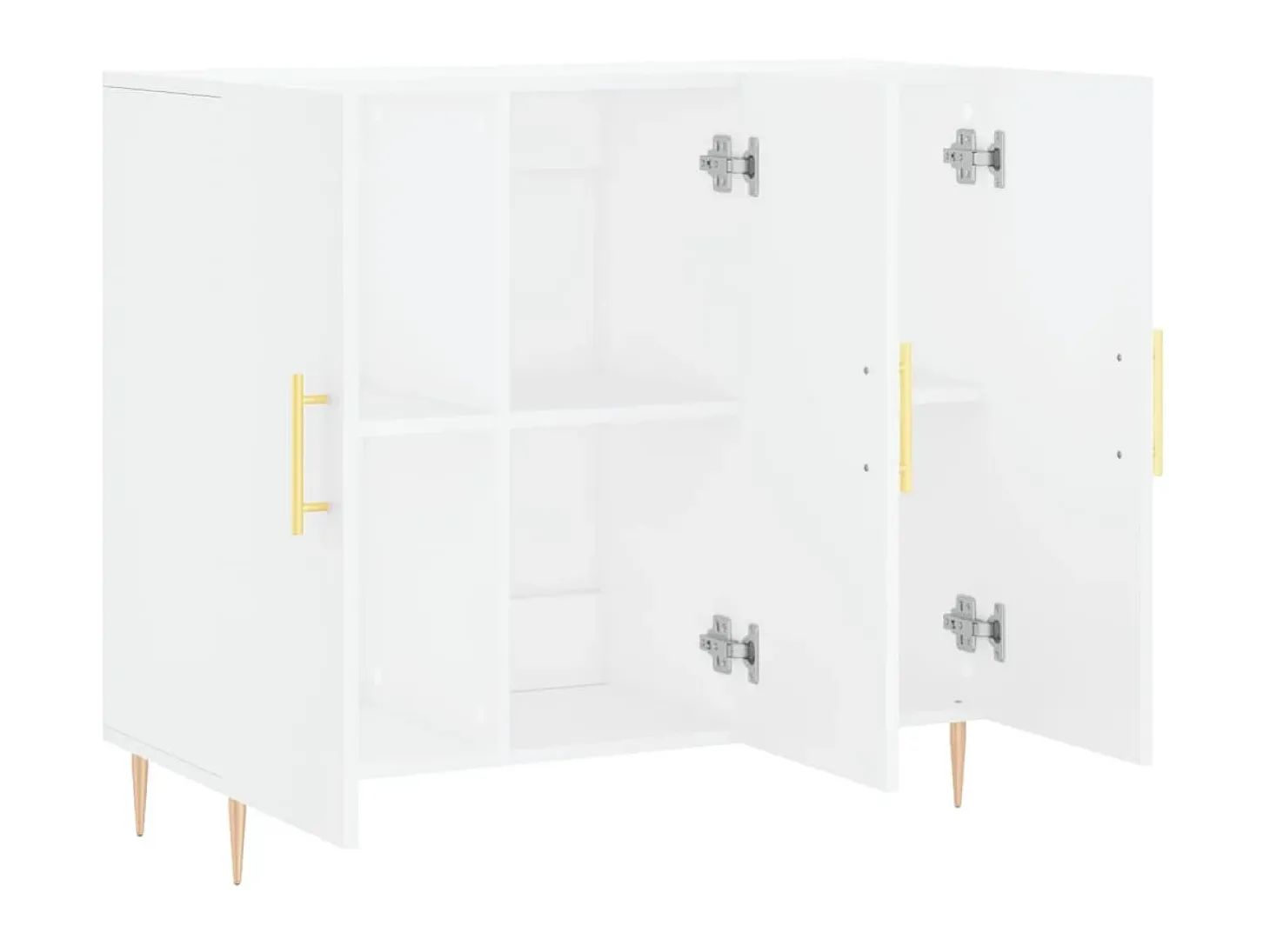 Aparador de madera de ingeniería blanco 90x34x80 cm ES32405