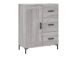 Aparador de madera de ingeniería gris Sonoma 69,5x34x90 cm