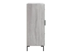 Aparador de madera de ingeniería gris Sonoma 69,5x34x90 cm