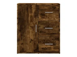 Aparador de madera de ingeniería 2 uds roble ahumado 60x31x70cm ES910021