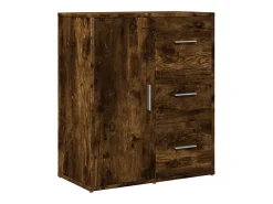 Aparador de madera de ingeniería 2 uds roble ahumado 60x31x70cm ES910021