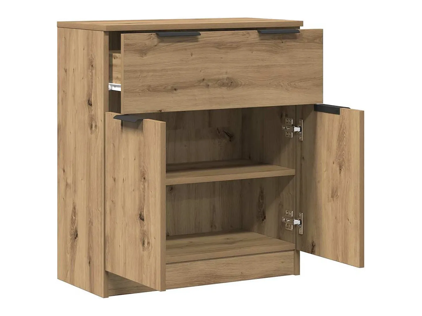 Aparador de madera de ingeniería roble artisan 60x30x70 cm