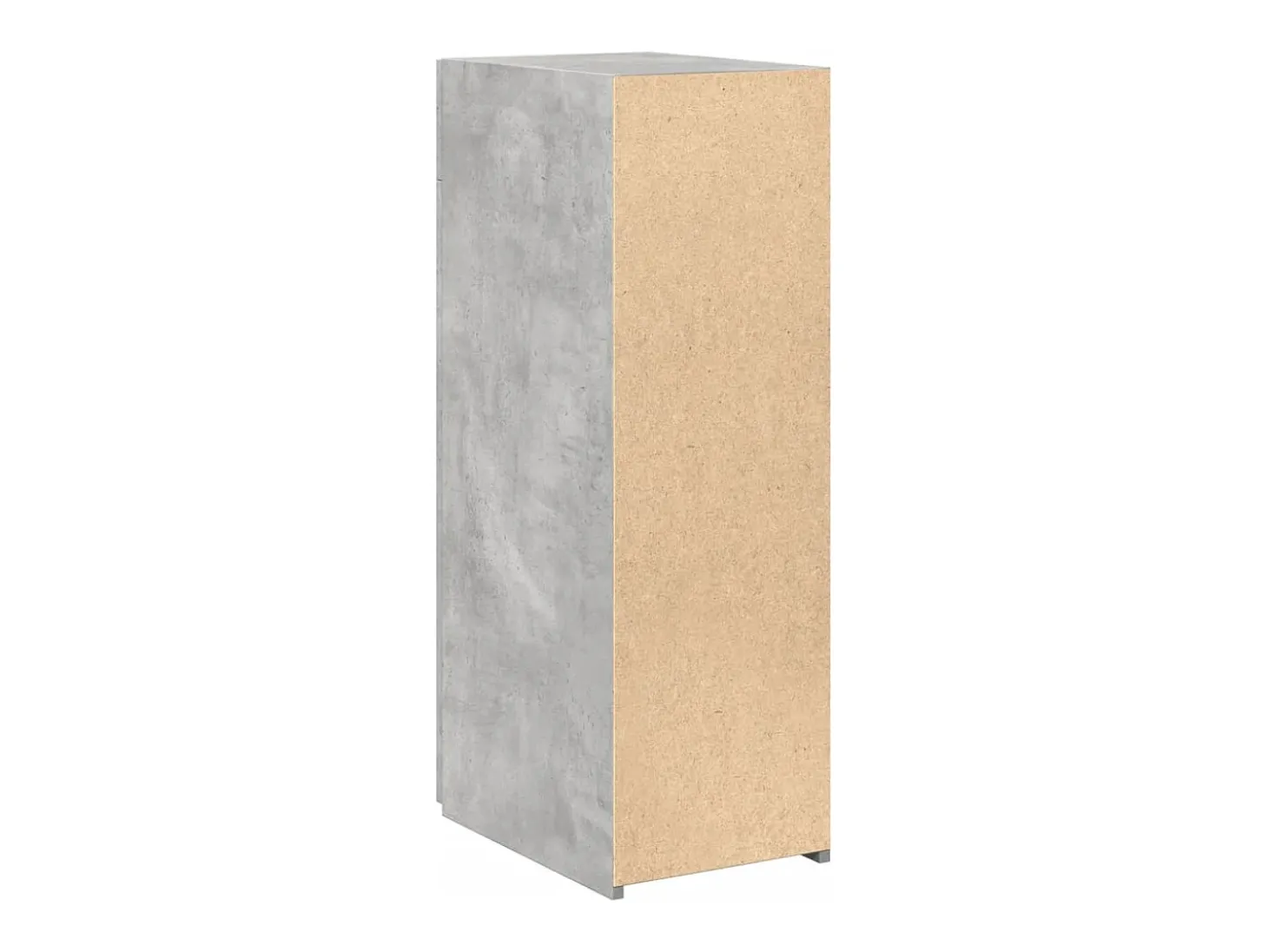 Aparador de madera de ingeniería gris hormigón 30x42,5x93 cm
