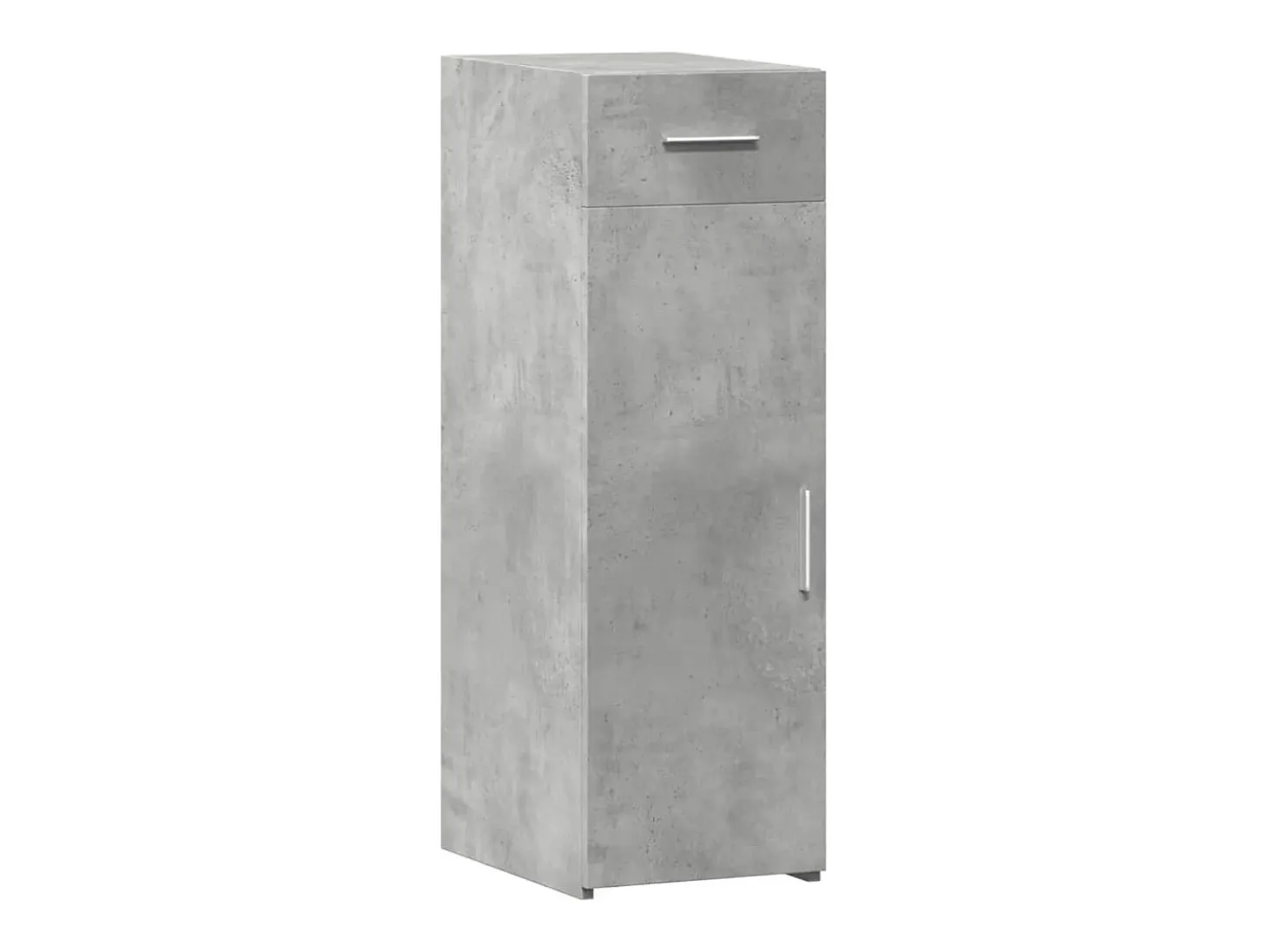 Aparador de madera de ingeniería gris hormigón 30x42,5x93 cm