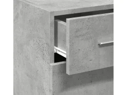 Aparador de madera de ingeniería gris hormigón 30x42,5x93 cm