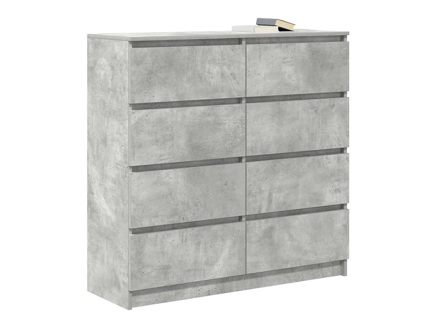 Aparador de madera de ingeniería gris hormigón 100x35x99 cm