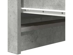 Aparador de madera de ingeniería gris hormigón 100x35x99 cm