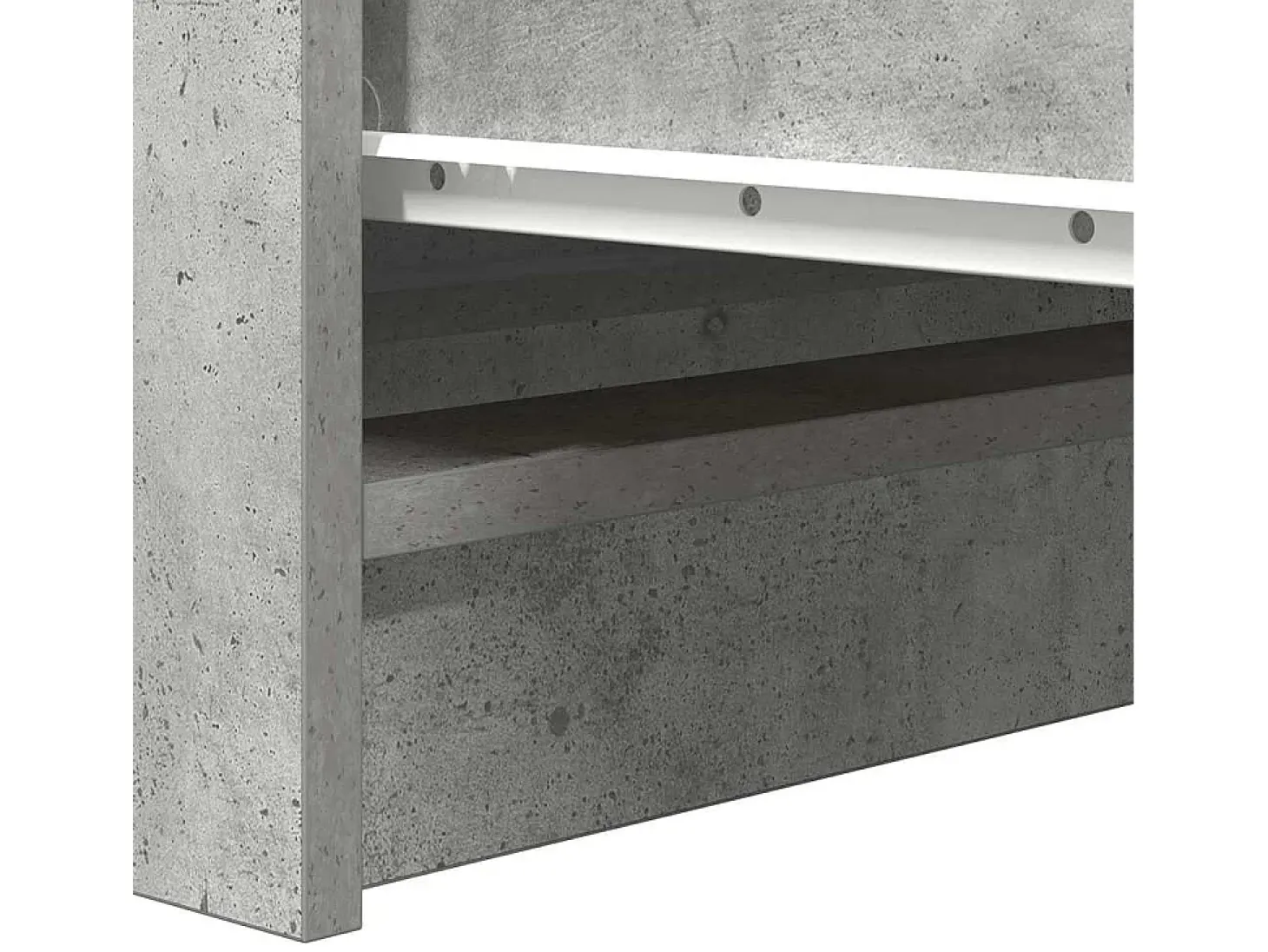 Aparador de madera de ingeniería gris hormigón 100x35x99 cm