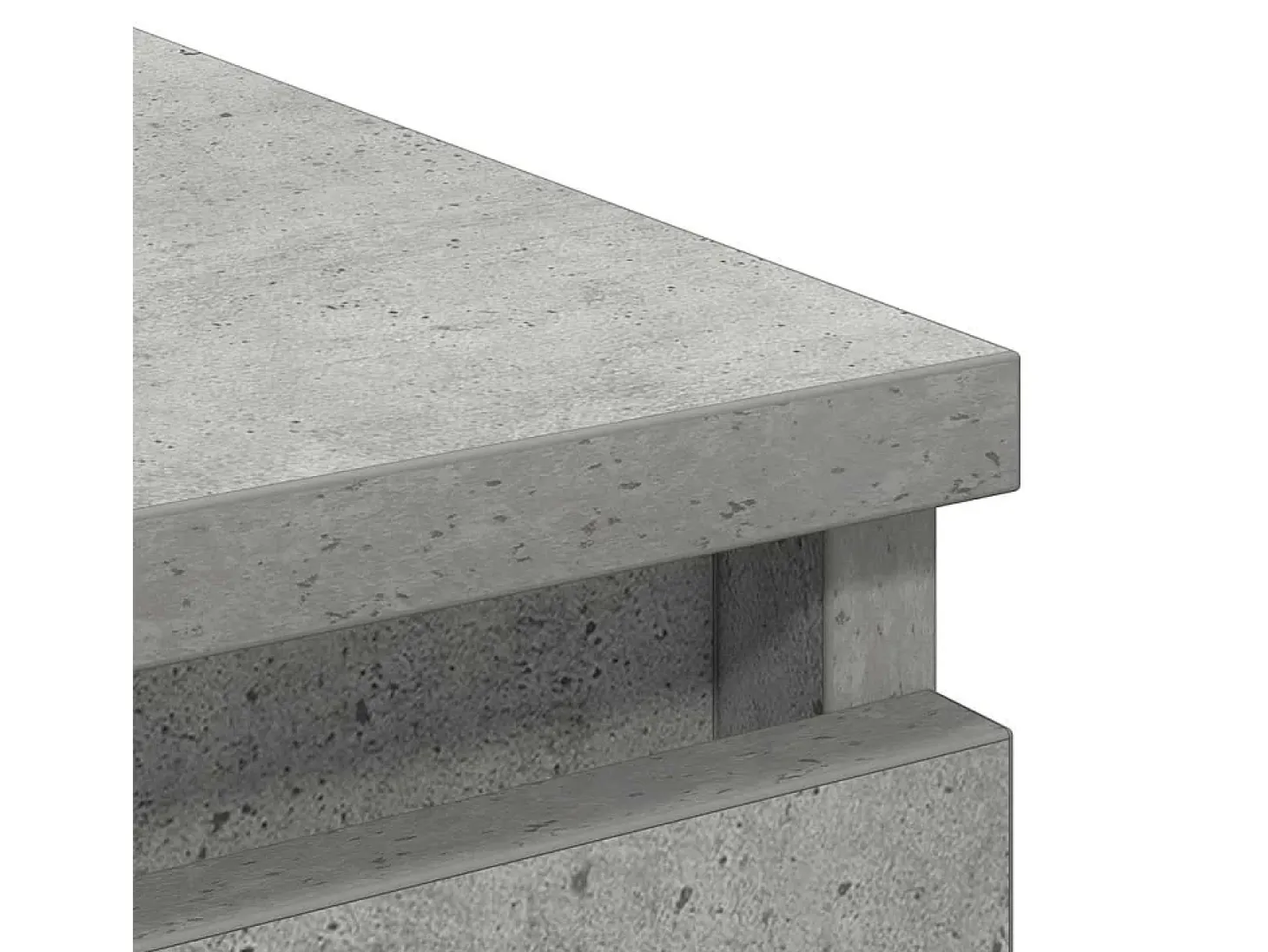 Aparador de madera de ingeniería gris hormigón 100x35x99 cm