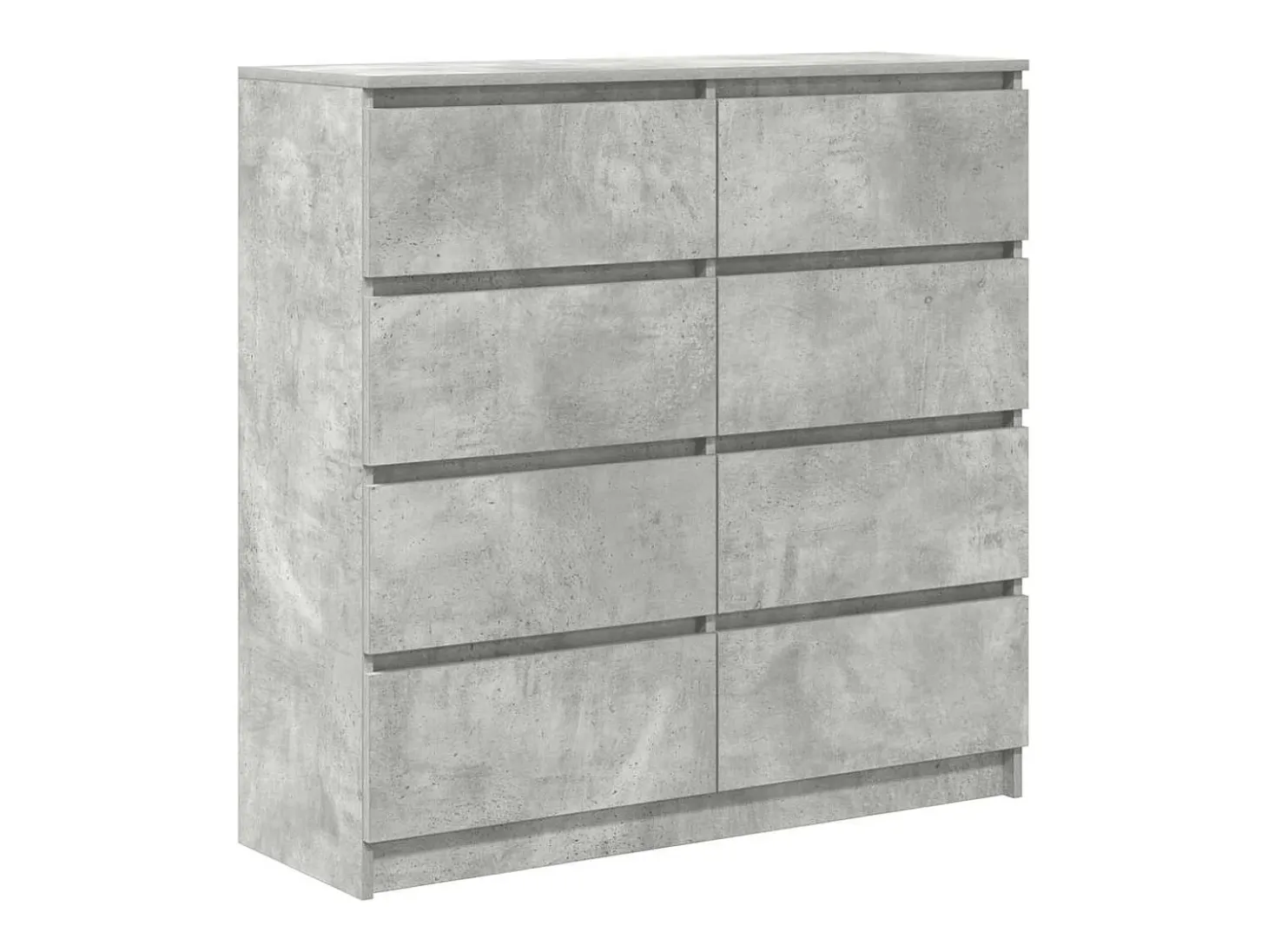 Aparador de madera de ingeniería gris hormigón 100x35x99 cm