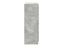 Aparador de madera de ingeniería gris hormigón 100x35x99 cm