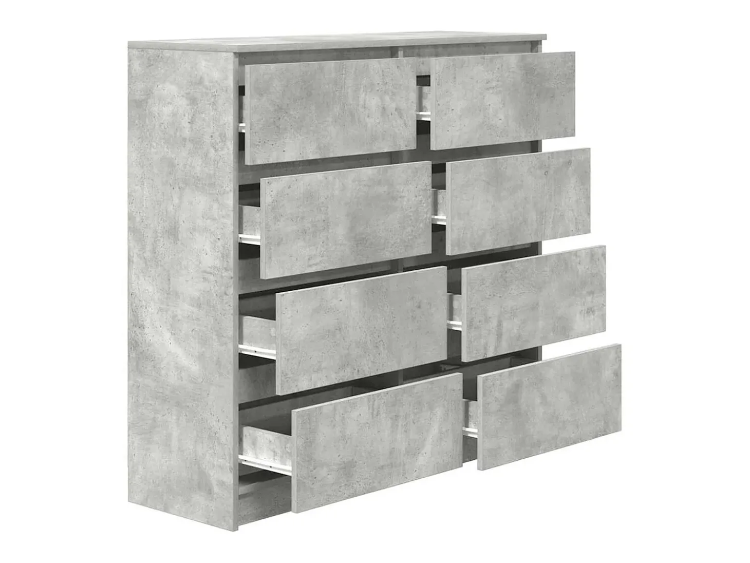Aparador de madera de ingeniería gris hormigón 100x35x99 cm