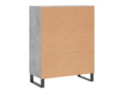Aparador de madera de ingeniería gris hormigón 69,5x34x90 cm
