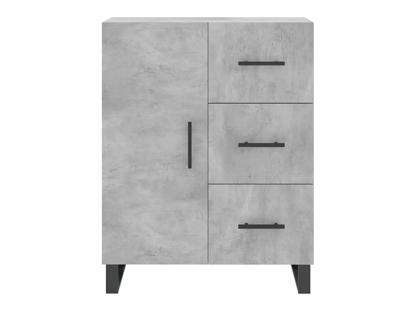 Aparador de madera de ingeniería gris hormigón 69,5x34x90 cm