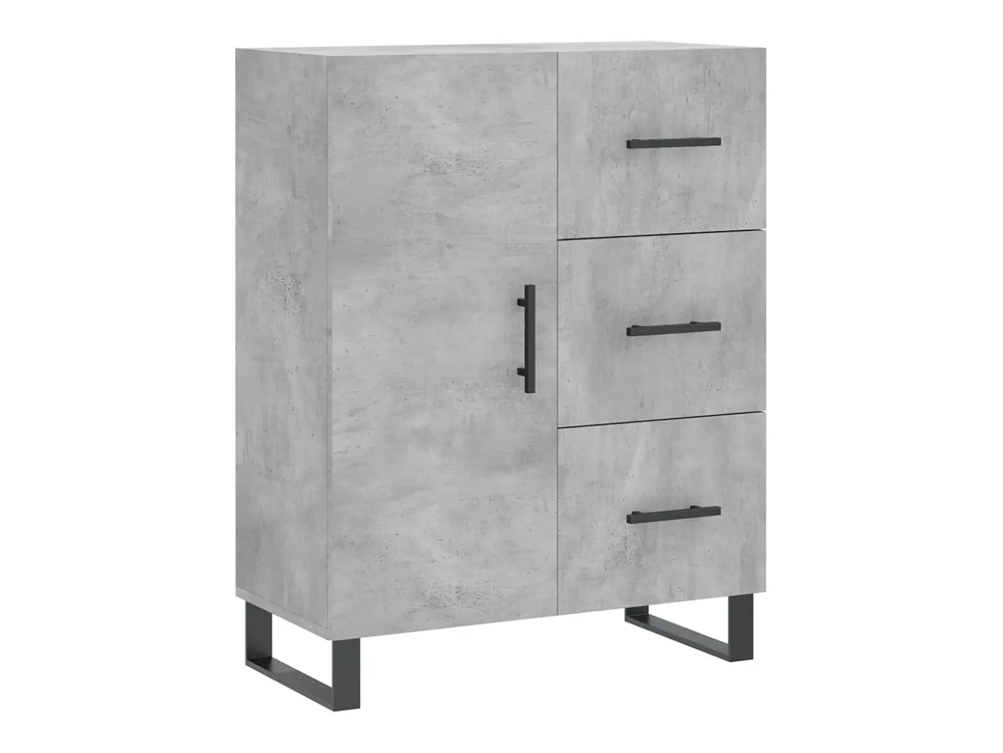 Aparador de madera de ingeniería gris hormigón 69,5x34x90 cm
