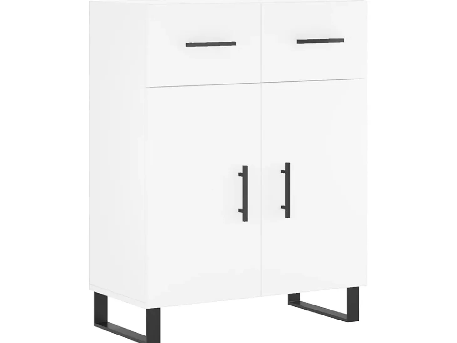 Aparador de madera de ingeniería blanco 69,5x34x90 cm ES48909