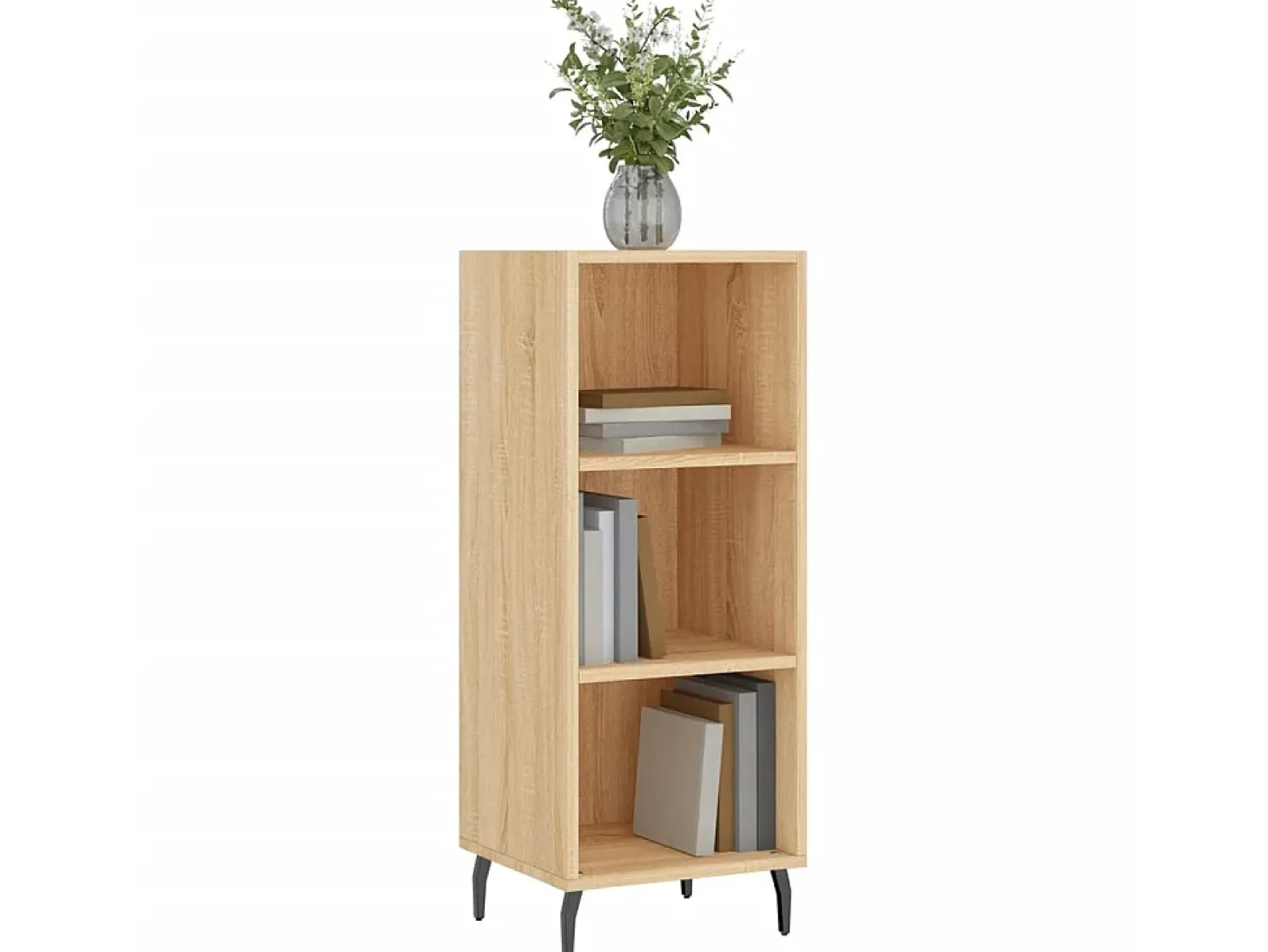 Aparador de madera de ingeniería roble Sonoma 34,5x32,5x90 cm ES93530