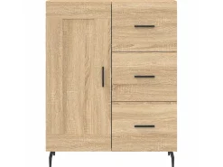 Aparador de madera de ingeniería roble Sonoma 69,5x34x90 cm ES77948