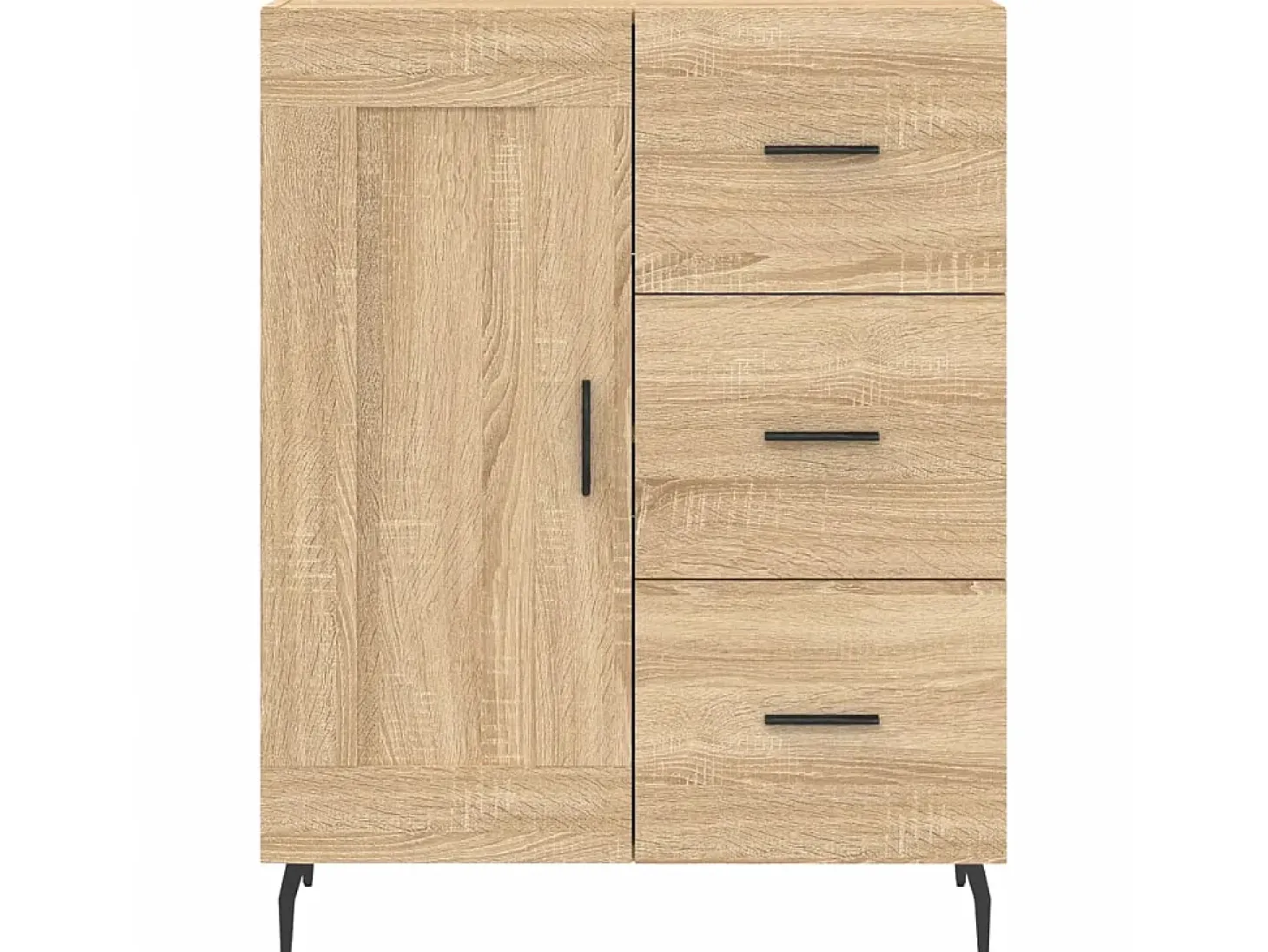 Aparador de madera de ingeniería roble Sonoma 69,5x34x90 cm ES77948
