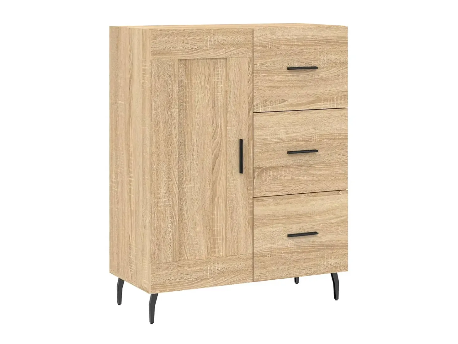 Aparador de madera de ingeniería roble Sonoma 69,5x34x90 cm ES77948