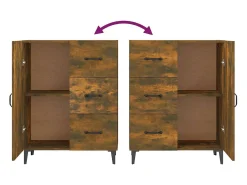 Aparador de madera de ingeniería roble ahumado 69,5x34x90 cm