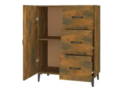 Aparador de madera de ingeniería roble ahumado 69,5x34x90 cm