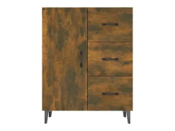 Aparador de madera de ingeniería roble ahumado 69,5x34x90 cm